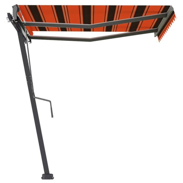 Vidaxl Laifel abgelöst manuell 300x250 cm Orange Braun herausziehen