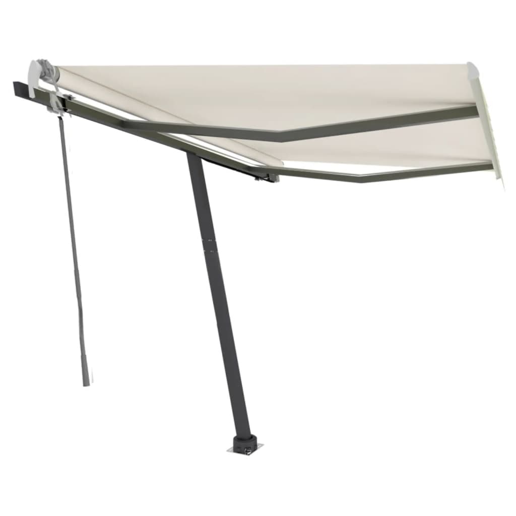 Vidaxl Luifel mit LED 300x250 cm cremefarbener geleitet