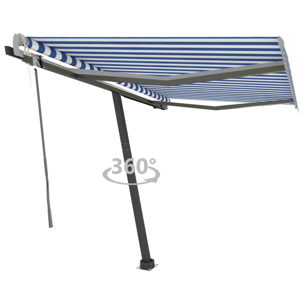 Vidaxl laifel kostenlos -ausstehende automatische 300x250 cm blau und weiß