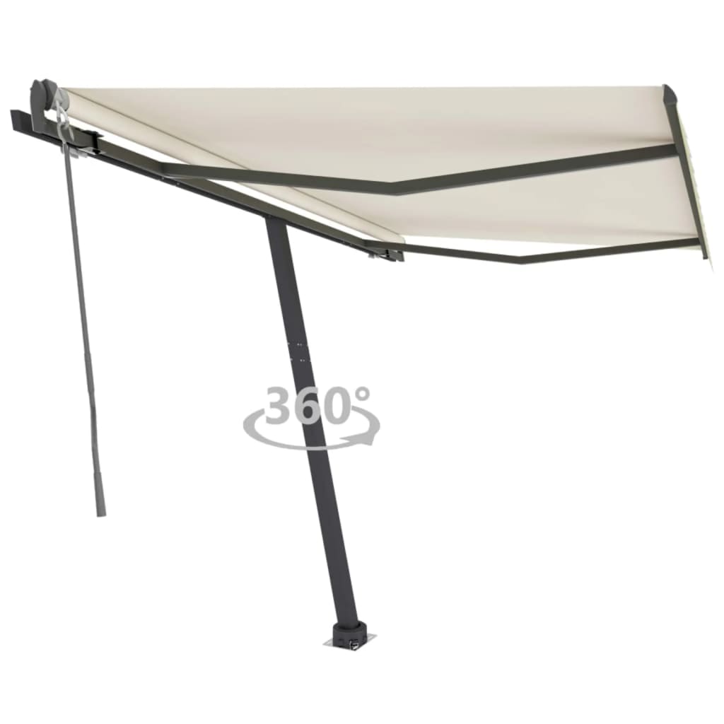 Vidaxl luifel kostenlos -ausstehende automatische 300x250 cm creme -gelenkt