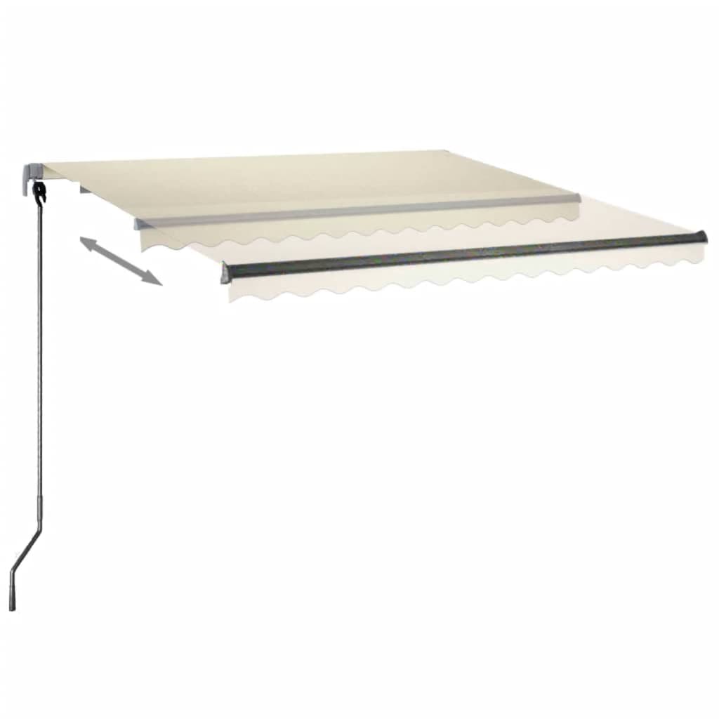 Vidaxl luifel kostenlos -ausstehende automatische 300x250 cm creme -gelenkt