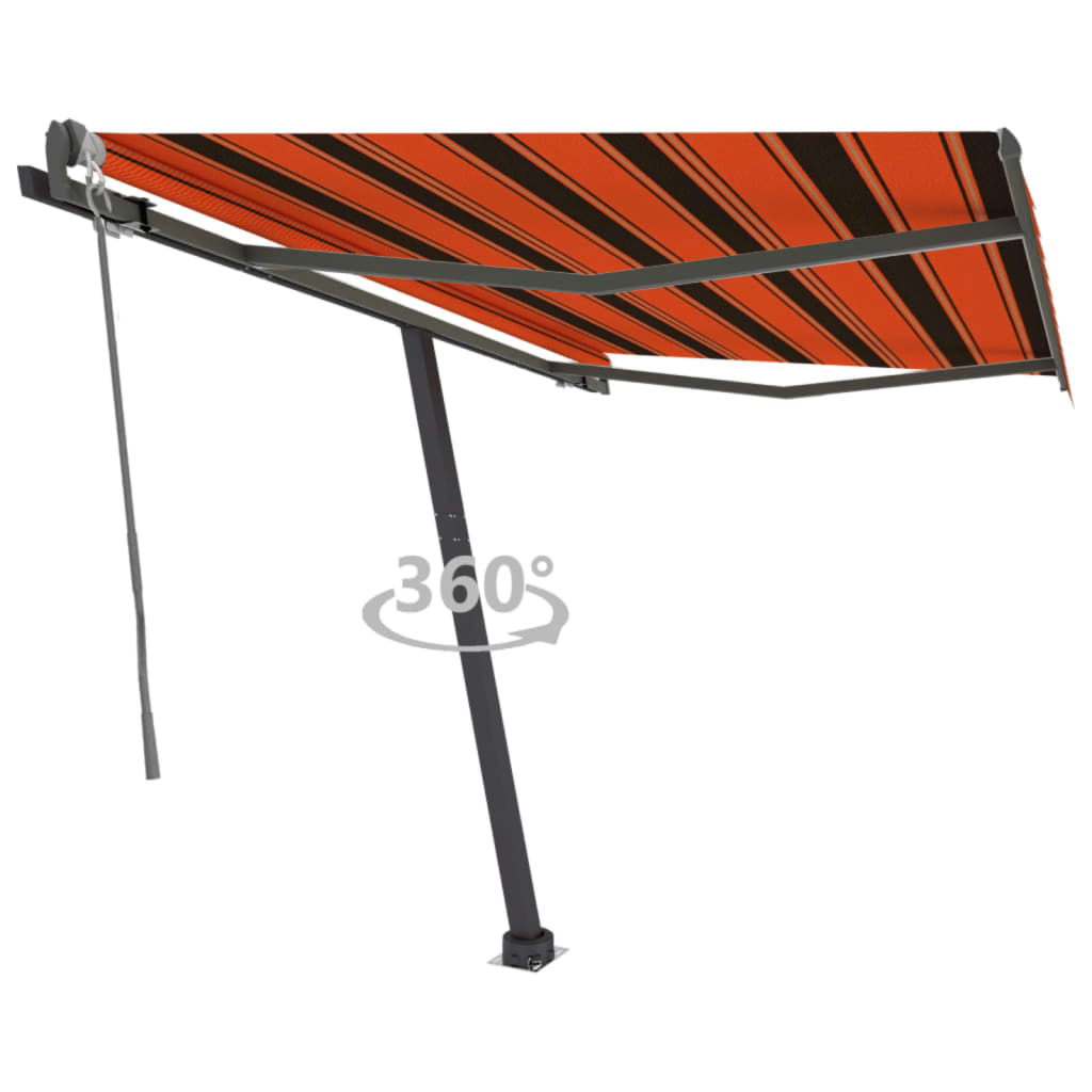 Vidaxl luifel kostenlos -ausstehende automatische 300x250 cm orange und braun