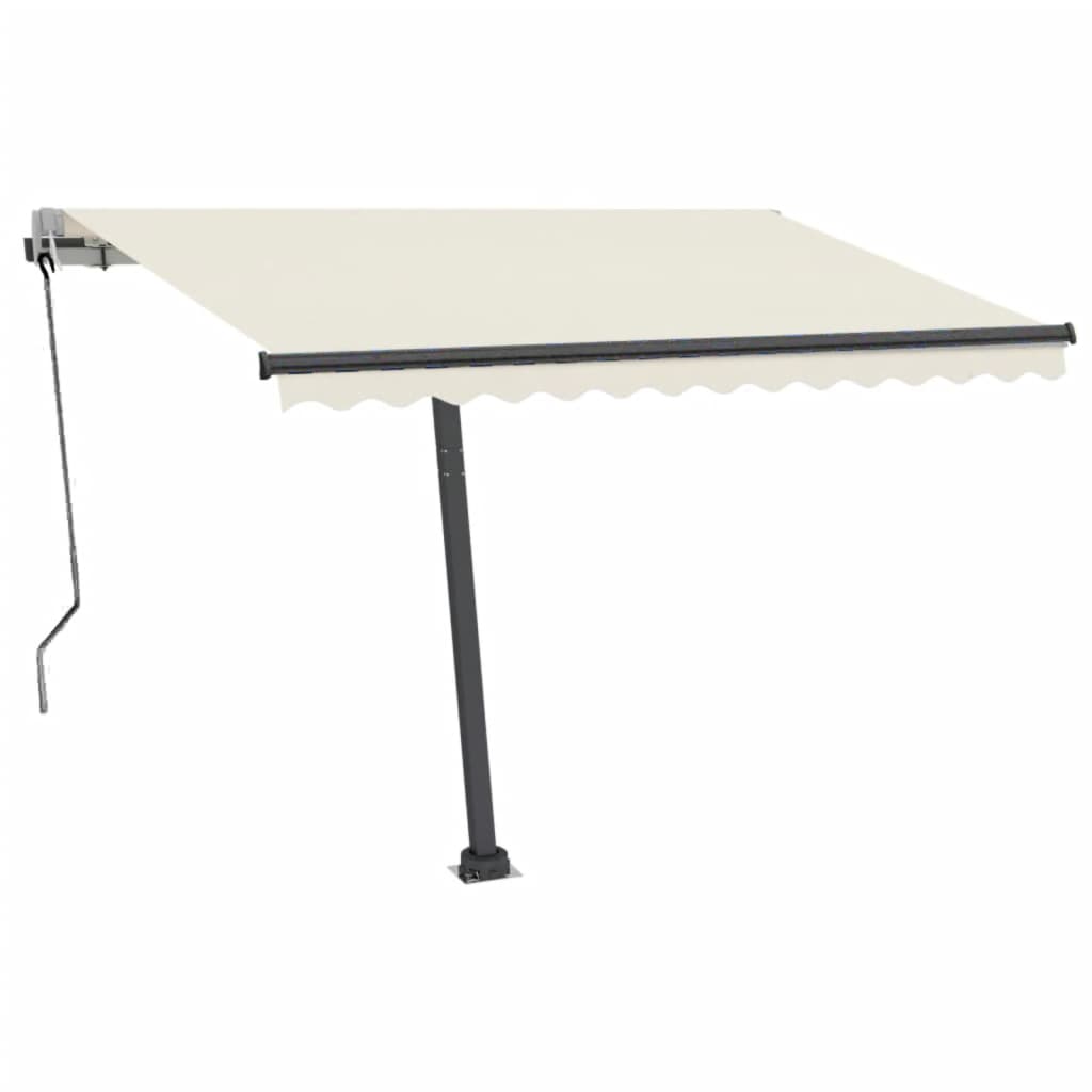 Vidaxl Luifel Automatik mit LED- und Windsensor 300x250 cm Creme Farbe