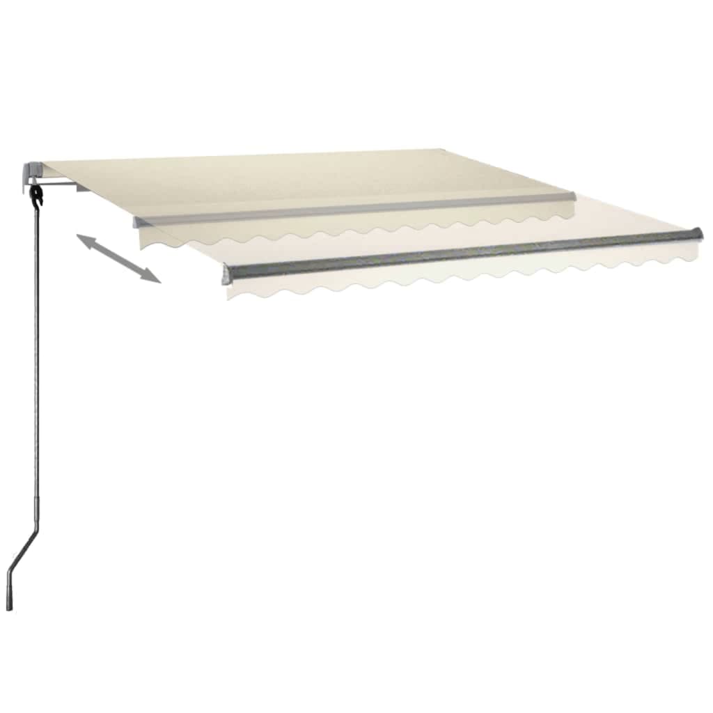 Vidaxl Luifel Automatik mit LED- und Windsensor 300x250 cm Creme Farbe