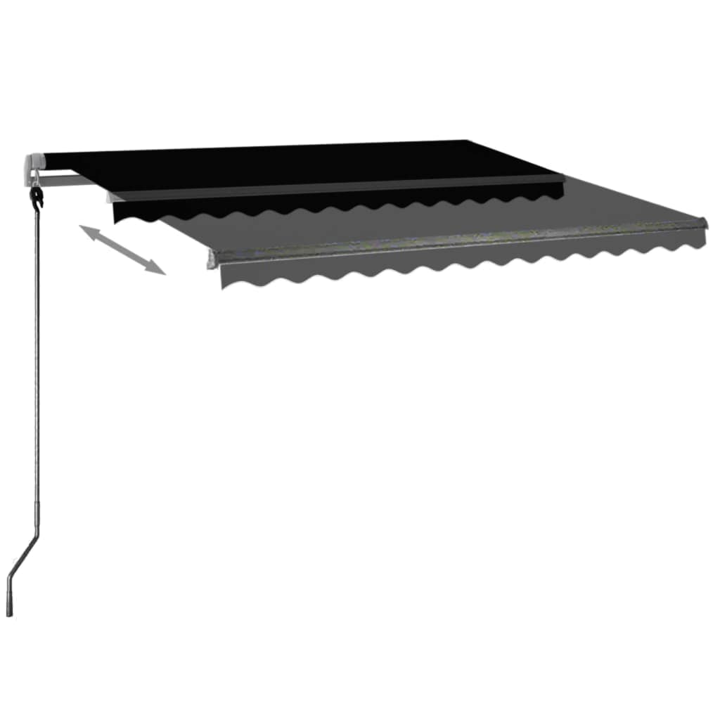 Vidaxl Luifel Automatik mit LED- und Windsensor 300x250 cm Anthrazit
