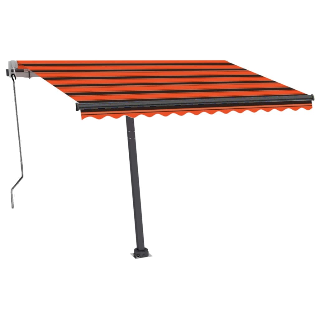 Vidaxl Luifel Automatik mit LED -Windsensor 300x250 cm Orange Braun