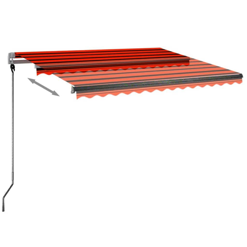 Vidaxl Luifel Automatik mit LED -Windsensor 300x250 cm Orange Braun
