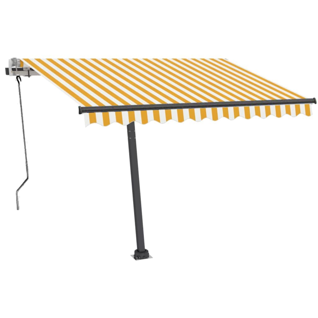 Vidaxl Laifel löst manuell 350x250 cm gelb und weiß aus