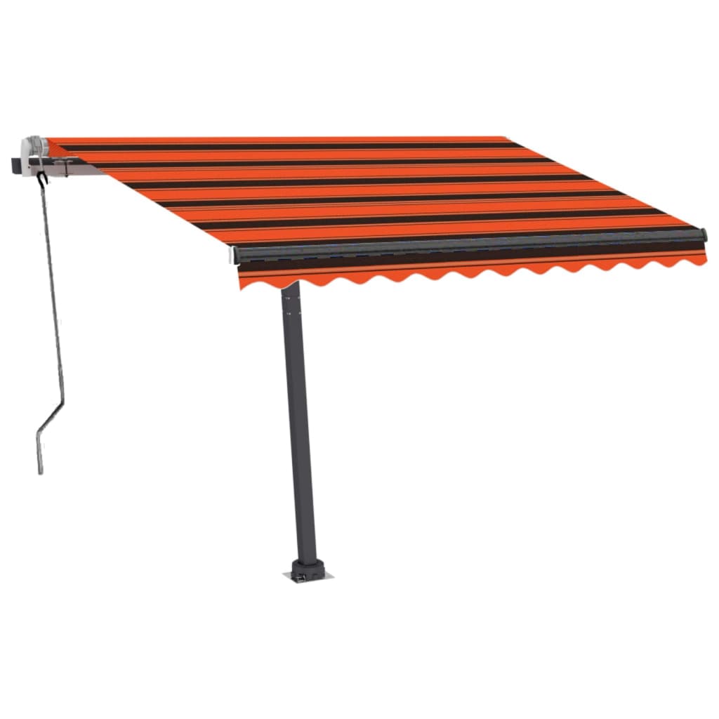 Vidaxl Laifel abgelöst manuell 350x250 cm Orange Braun herausziehen