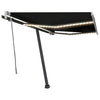 Vidaxl luifel manuell ausziehbar mit LED 350x250 cm Anthrazitfarbe