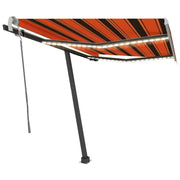 Vidaxl Luifel mit LED 350x250 cm Orange und Braun manuell ausziehbar - afbeelding 2