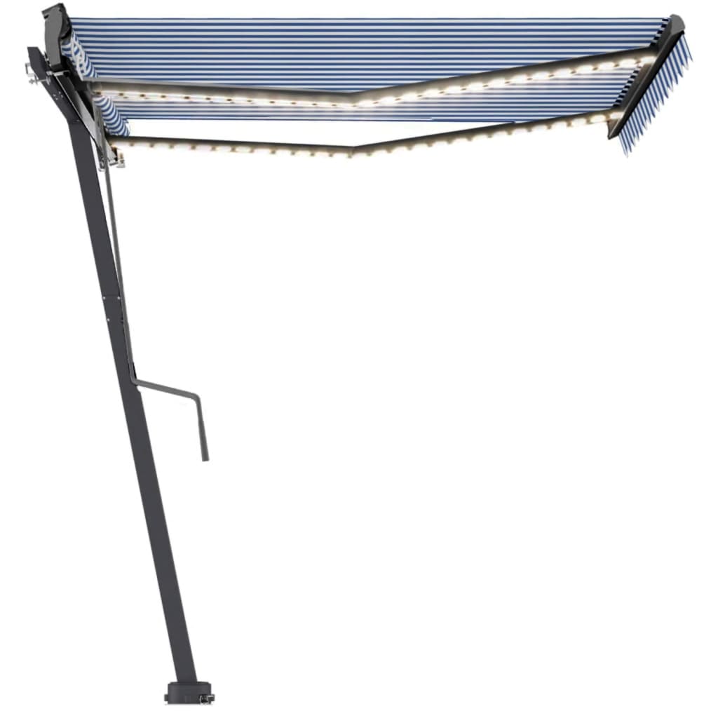 Vidaxl Laifel Automatik mit LED- und Windsensor 350x250 cm blau weiß