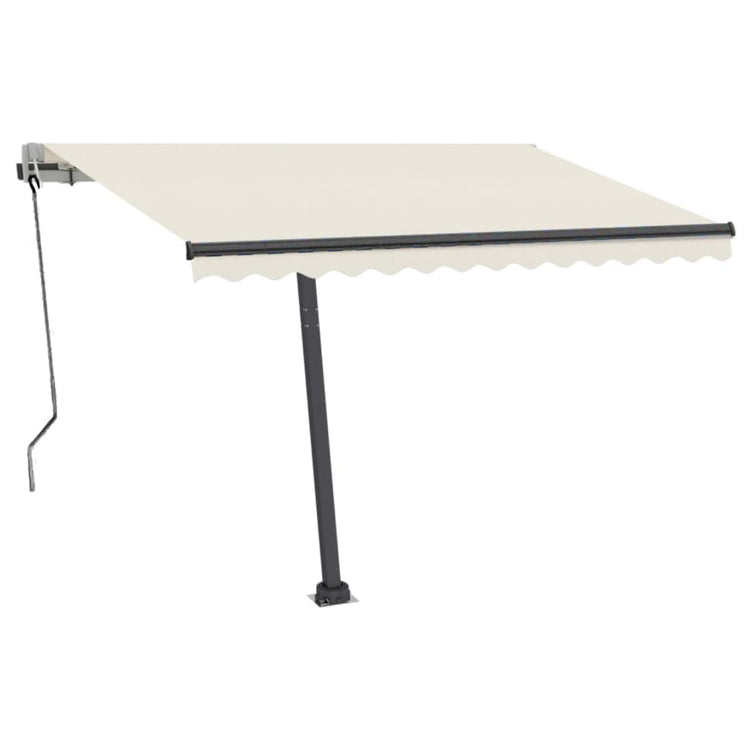 Vidaxl Luifel Automatik mit LED- und Windsensor 350x250 cm Creme Farbe