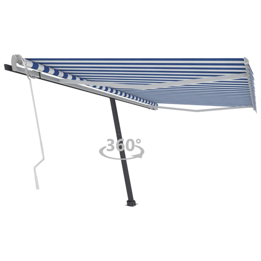 Vidaxl Laifel distanziert manuell erstreckt sich 400 x 300 cm blau und weiß