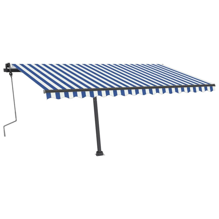 Vidaxl Laifel distanziert manuell erstreckt sich 400 x 300 cm blau und weiß
