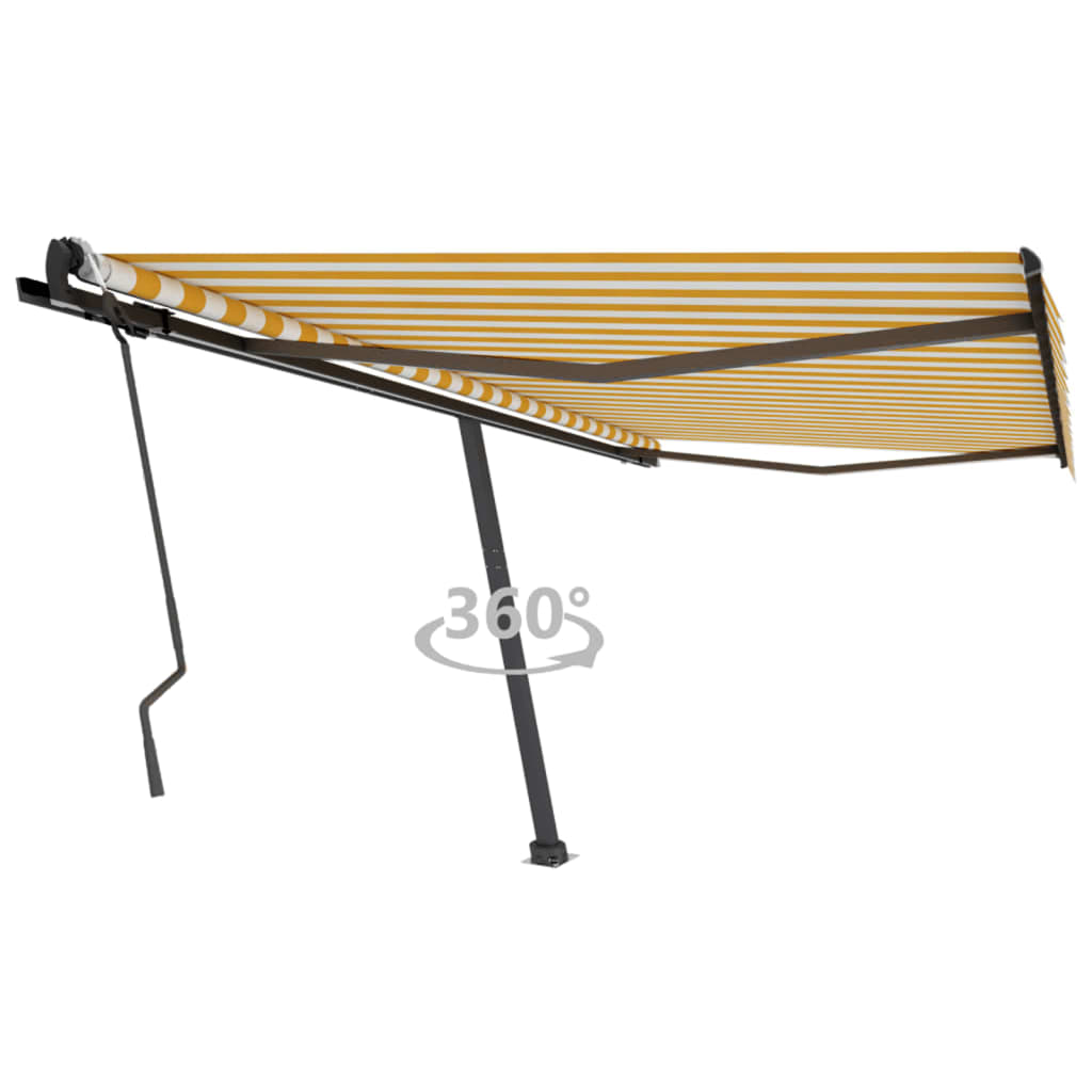 Vidaxl Laifel distanziert sich manuell 400 x 300 cm gelb und weiß