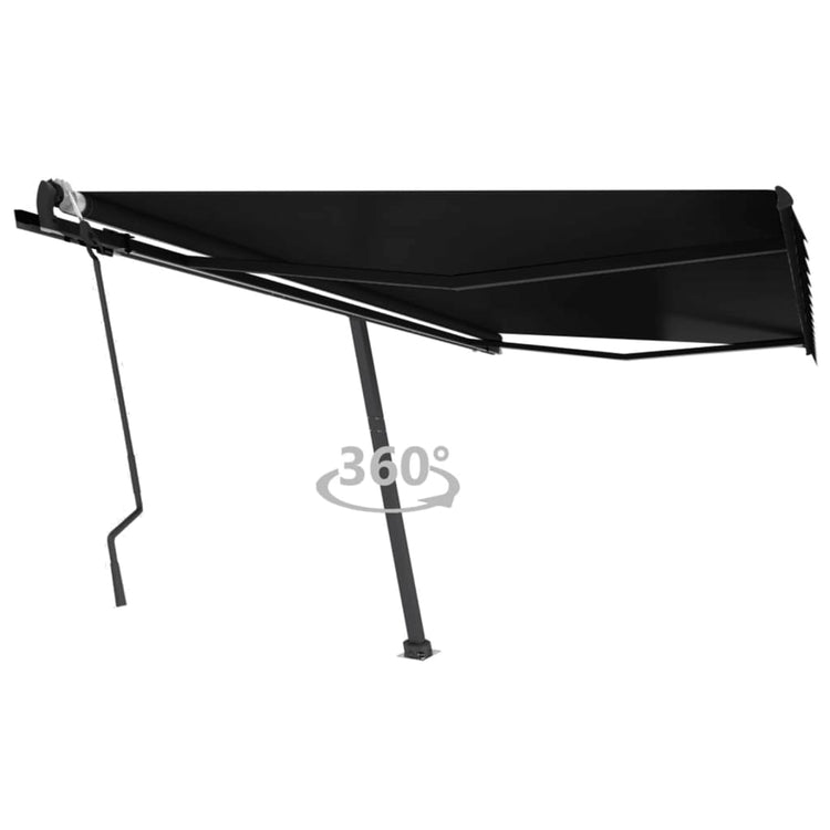 Der vidaxl luifel distanzierte sich manuell 400 x 300 cm Anthrazit