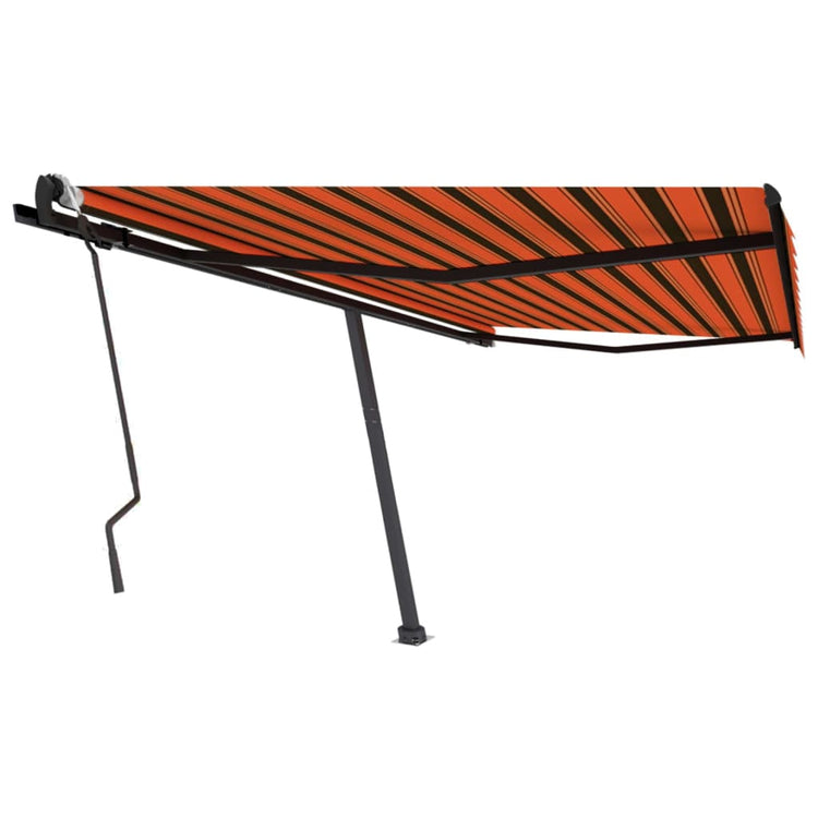 Vidaxl luifel distanziert manuell erstreckt sich 400 x 300 cm orange Braun
