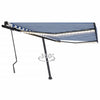 Vidaxl luifel manuell ausziehbar mit LED 400x300 cm blau und weiß