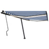 Vidaxl luifel manuell ausziehbar mit LED 400x300 cm blau und weiß