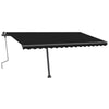 Vidaxl luifel manuell ausziehbar mit LED 400x300 cm Anthrazitfarbe