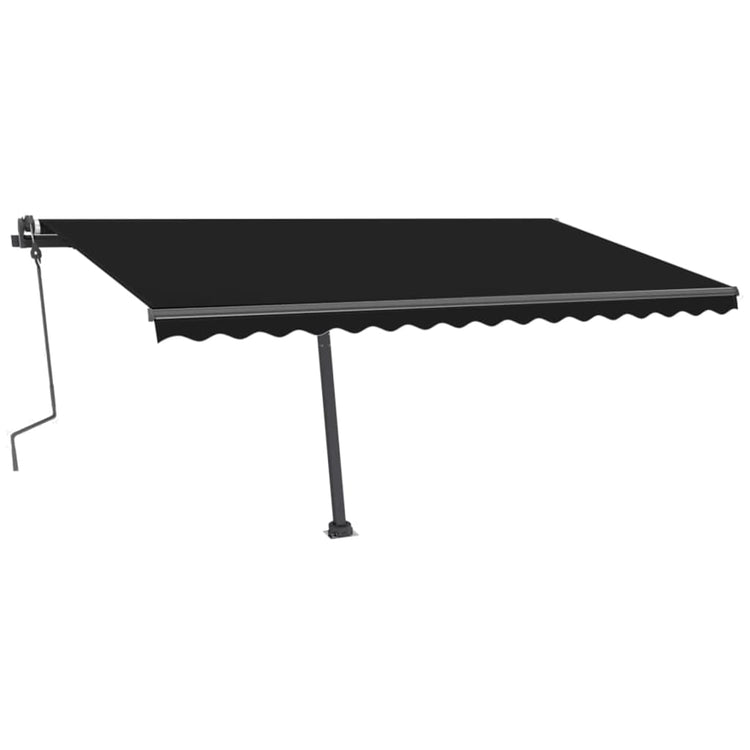 Vidaxl luifel manuell ausziehbar mit LED 400x300 cm Anthrazitfarbe