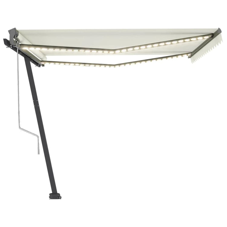 Vidaxl Luifel Automatik mit LED- und Windsensor 400x300 cm Creme Farbe