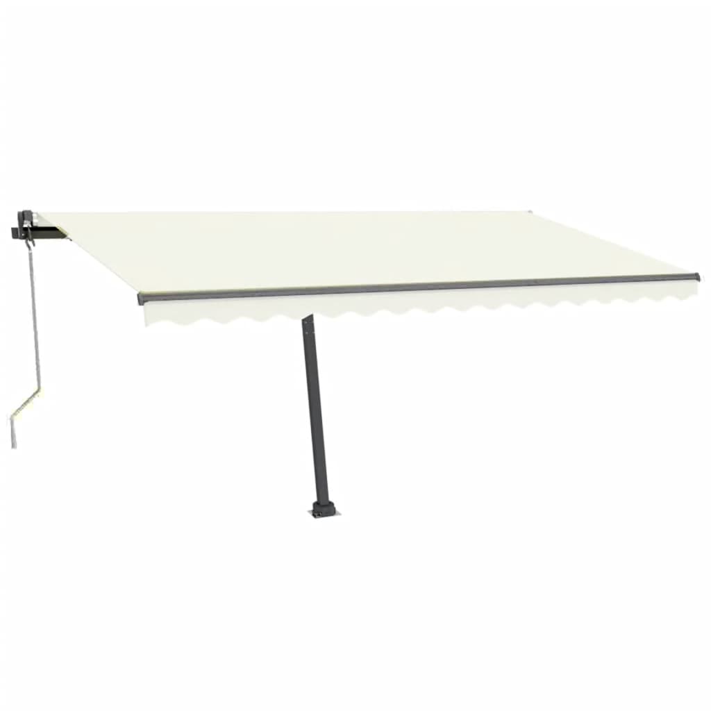 Vidaxl Luifel Automatik mit LED- und Windsensor 400x300 cm Creme Farbe