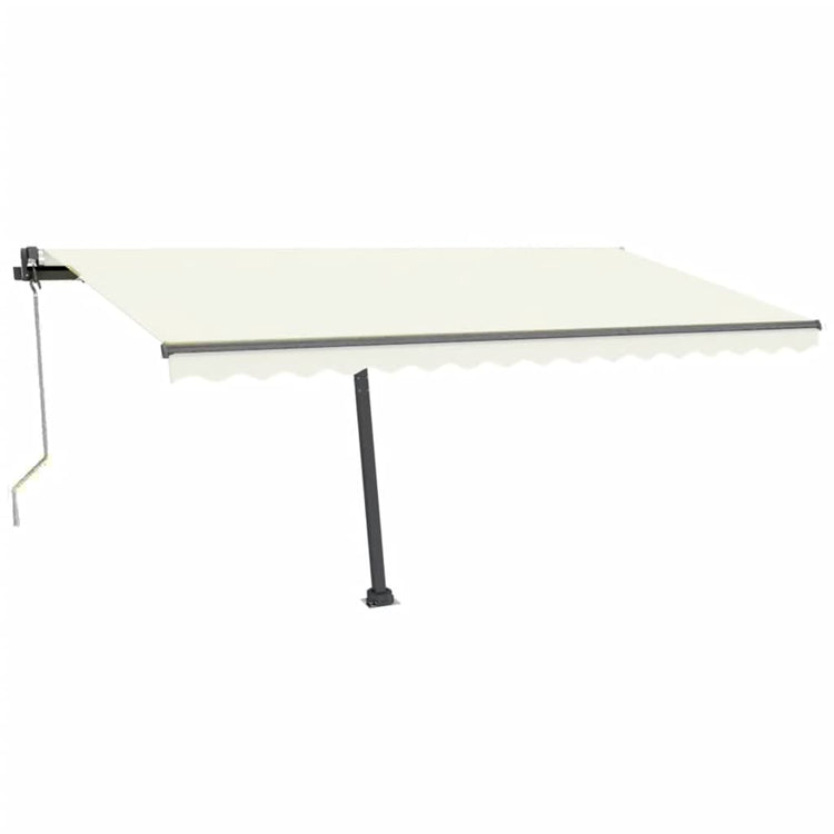 Vidaxl Luifel Automatik mit LED- und Windsensor 400x300 cm Creme Farbe