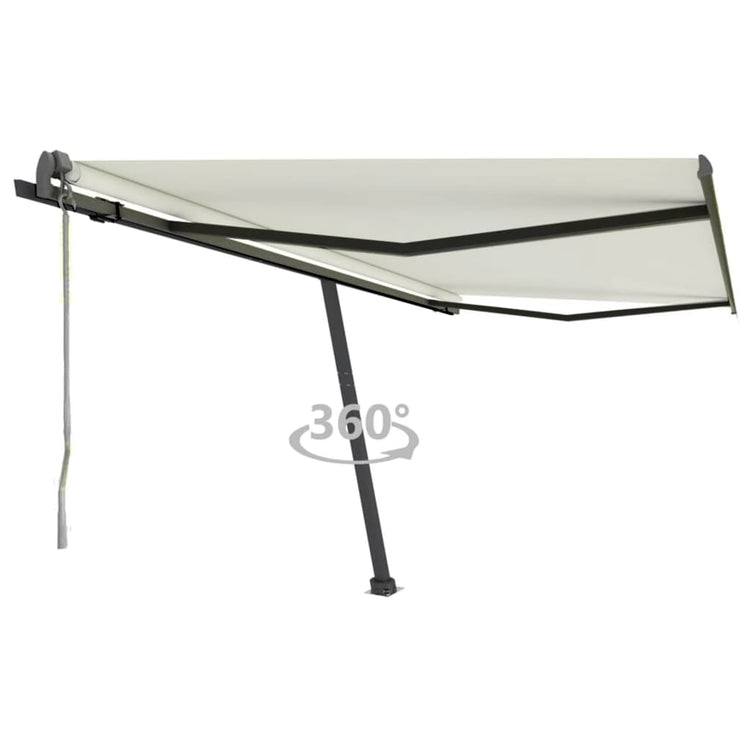 Vidaxl luifel kostenlos -ausstehende automatische 450x300 cm creme -gelenkt
