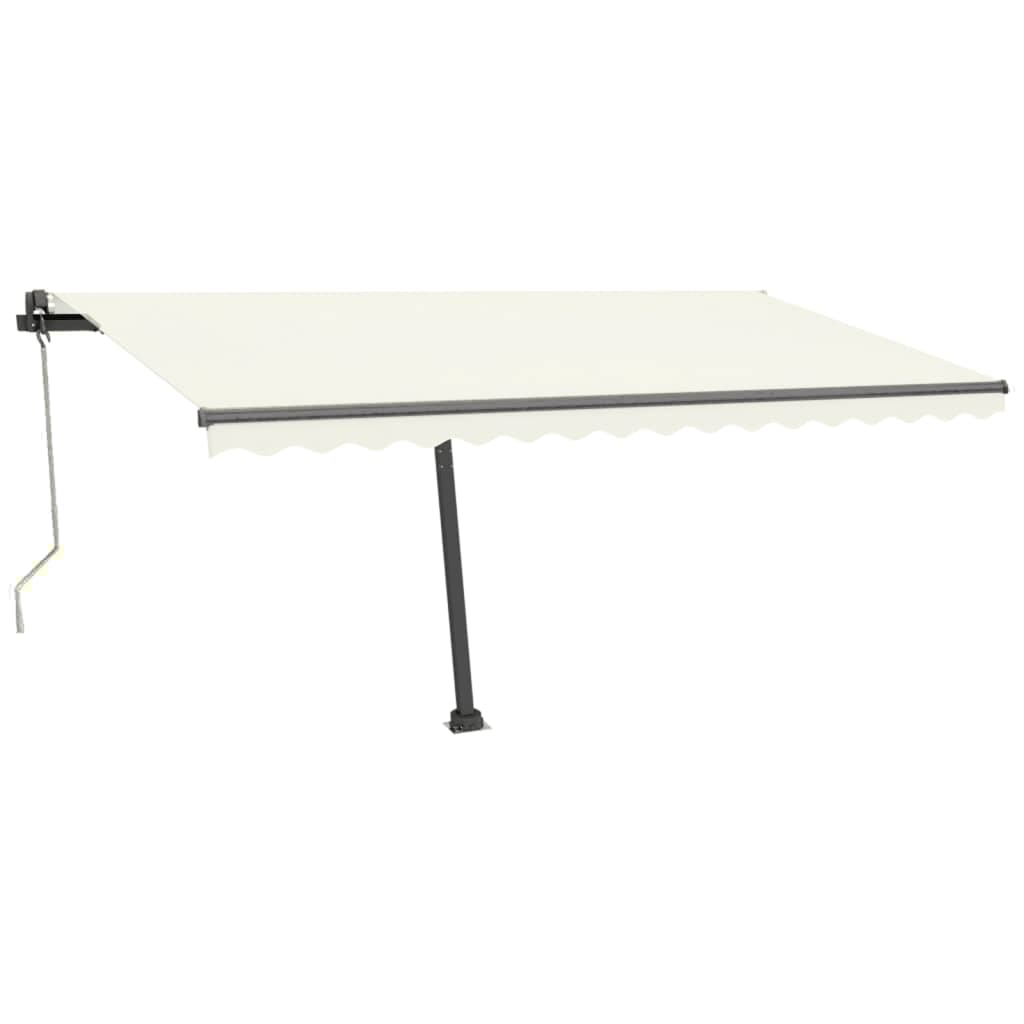 Vidaxl luifel kostenlos -ausstehende automatische 450x300 cm creme -gelenkt