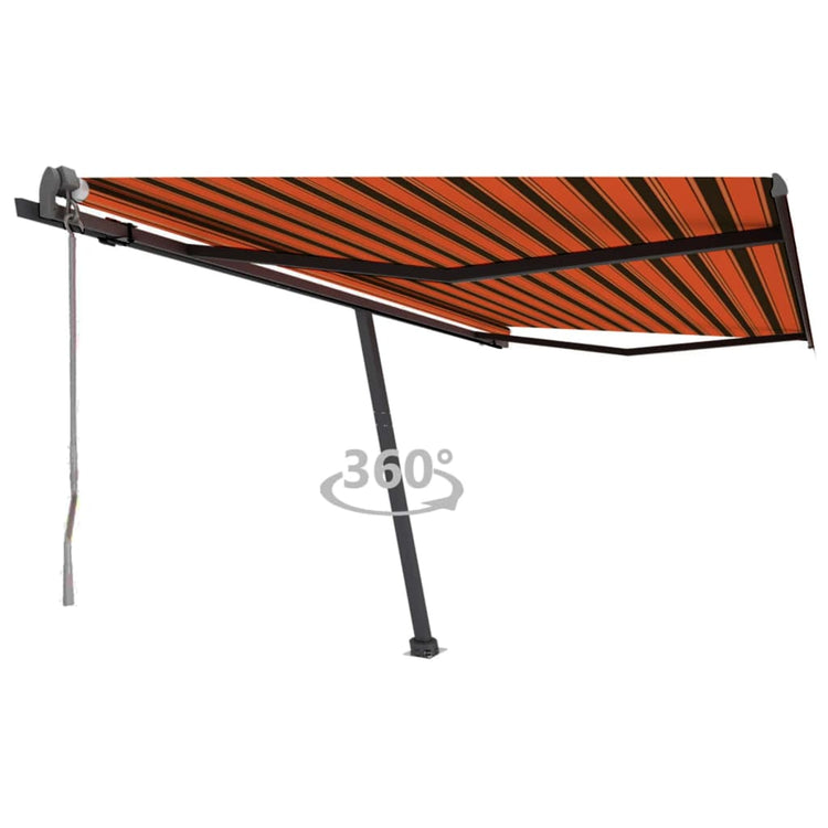 Vidaxl luifel kostenlos -Automatisch 450 x 300 cm orange und braun