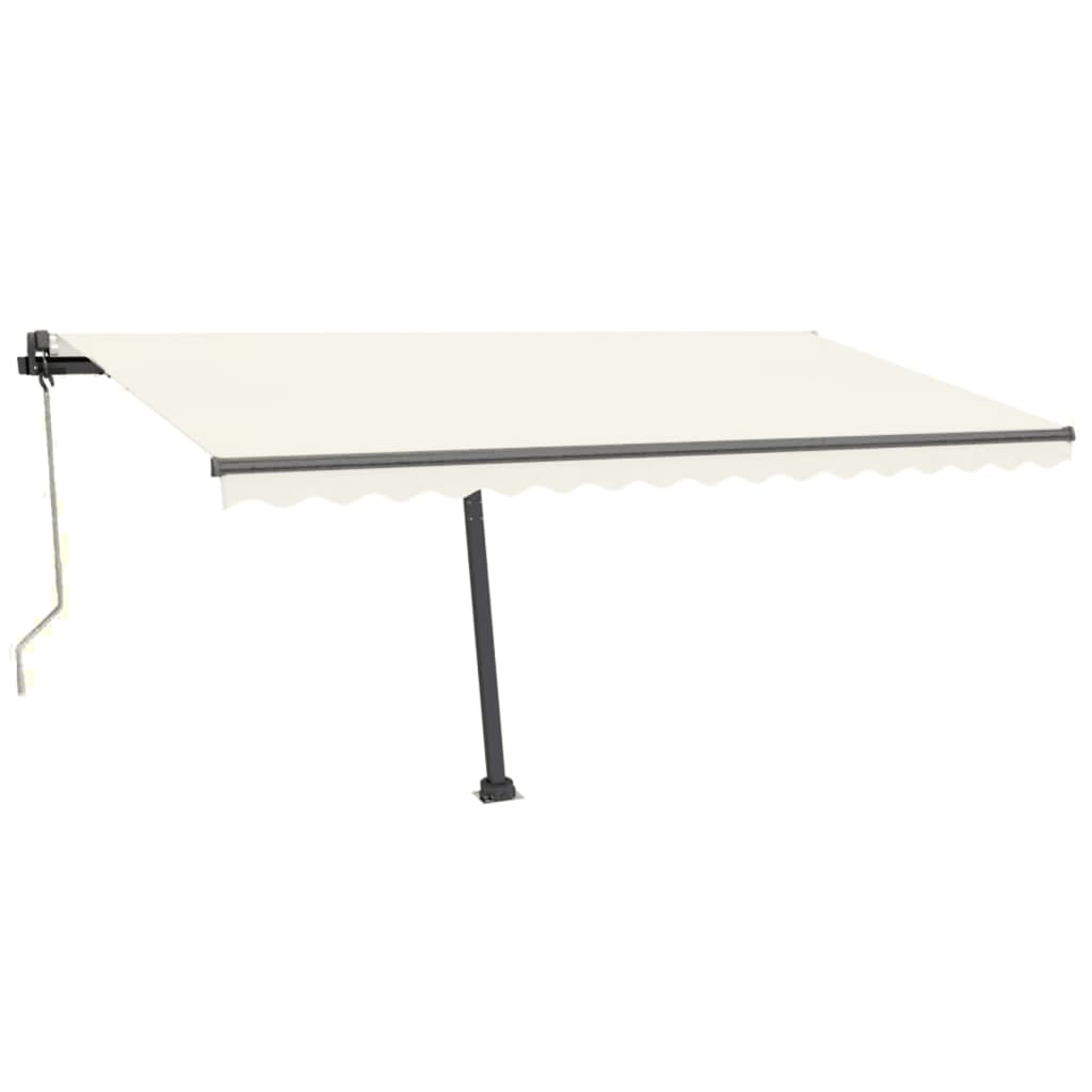 Vidaxl Luifel Automatik mit LED- und Windsensor 450x300 cm Creme Farbe
