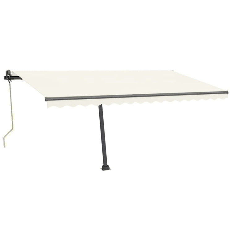 Vidaxl Luifel Automatik mit LED- und Windsensor 450x300 cm Creme Farbe