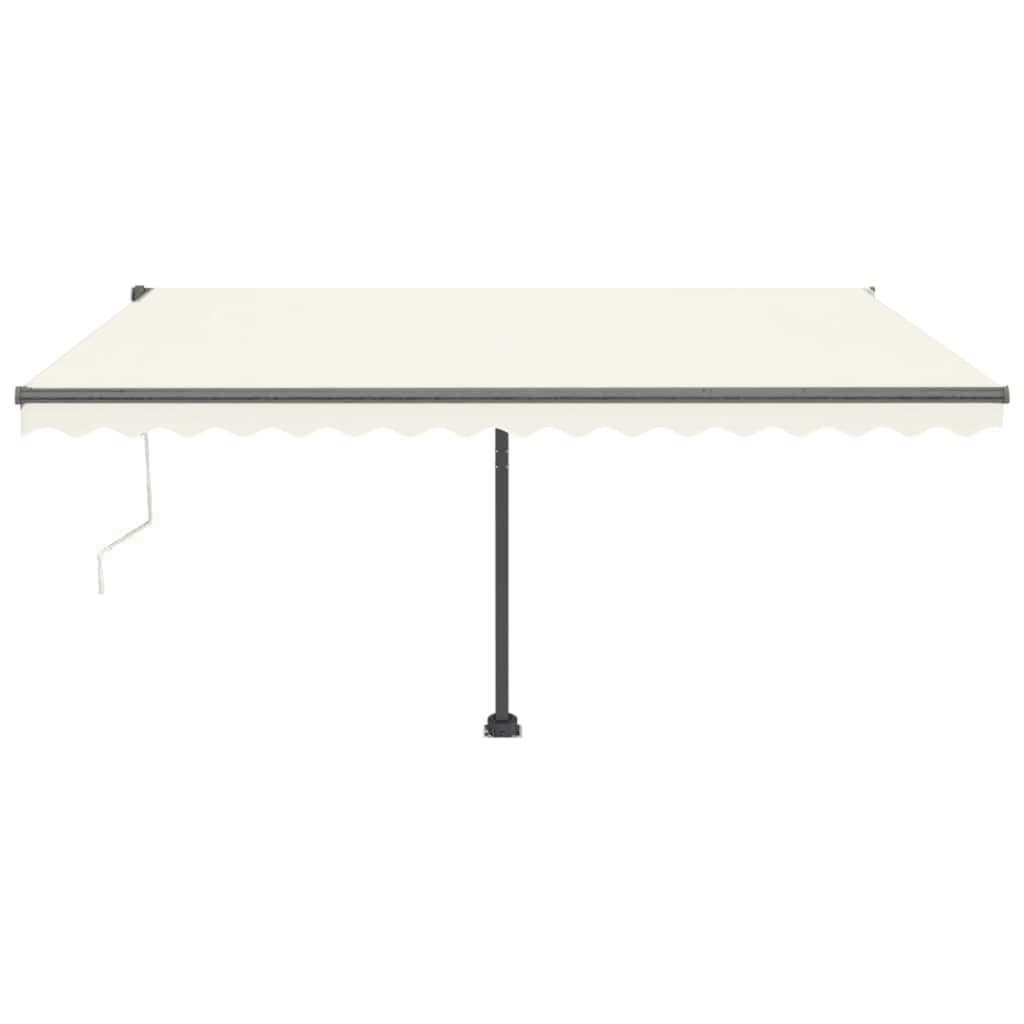 Vidaxl Luifel Automatik mit LED- und Windsensor 450x300 cm Creme Farbe