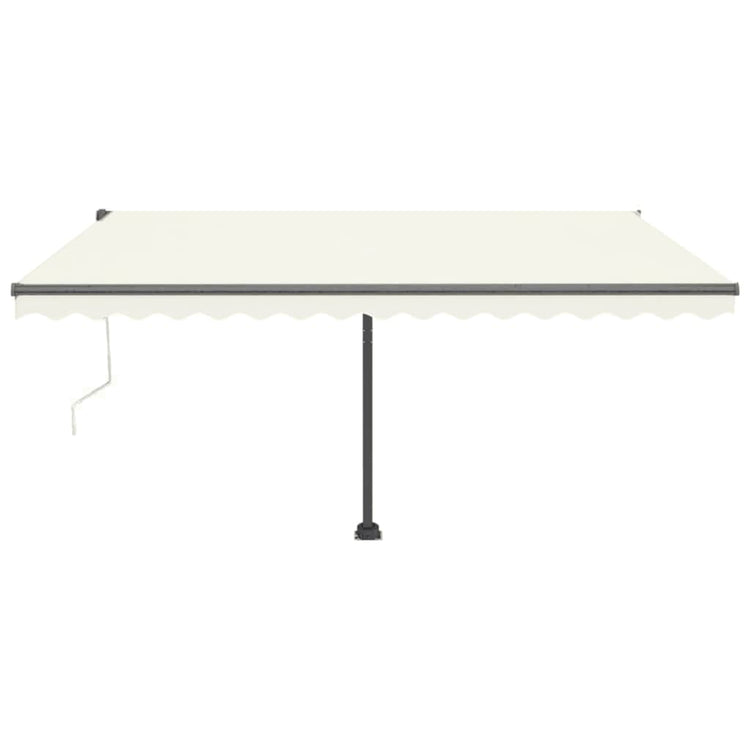 Vidaxl Luifel Automatik mit LED- und Windsensor 450x300 cm Creme Farbe