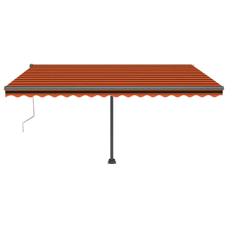 Vidaxl Luifel Automatik mit LED -Windsensor 450x300 cm Orange Braun