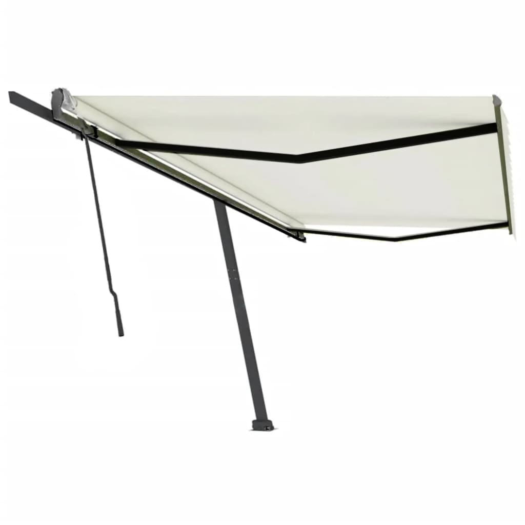 Vidaxl luifel distanziert manuell erstreckt sich 500x300 cm creme -gelöscht
