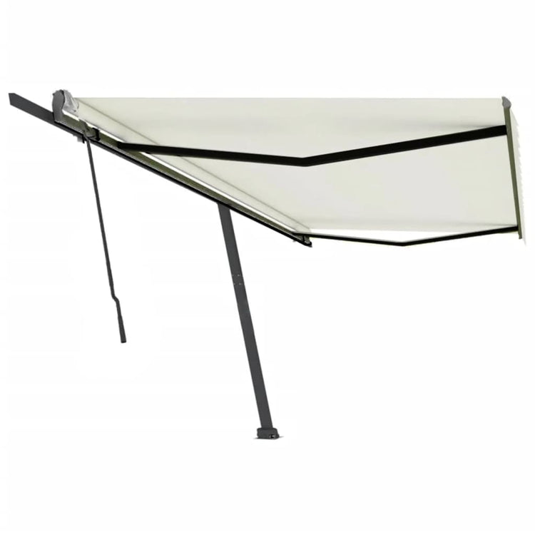 Vidaxl luifel distanziert manuell erstreckt sich 500x300 cm creme -gelöscht