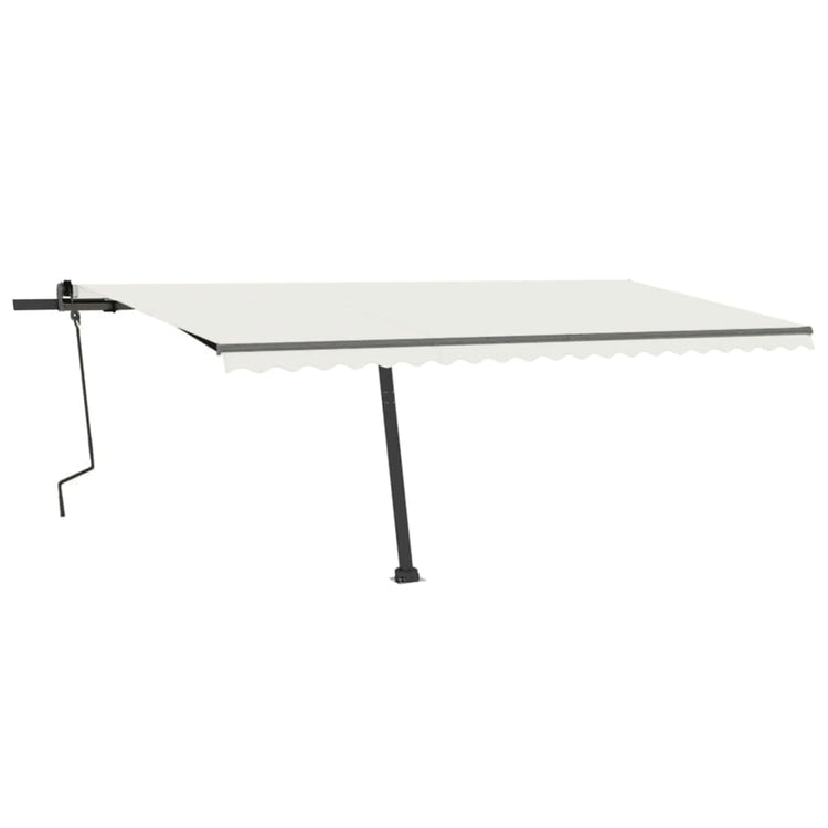 Vidaxl luifel distanziert manuell erstreckt sich 500x300 cm creme -gelöscht