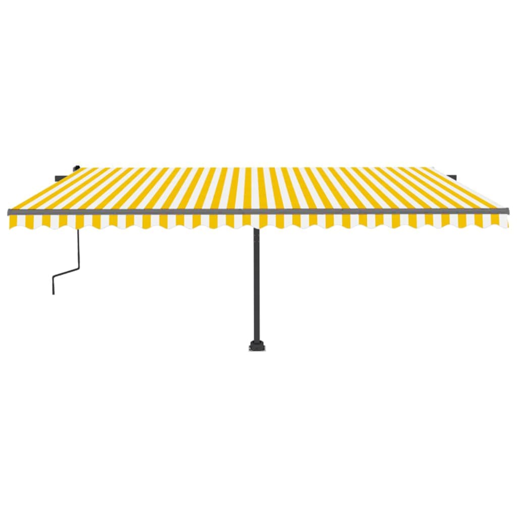 Vidaxl Luifel distanziert sich manuell aus 500 x 300 cm gelb und weiß