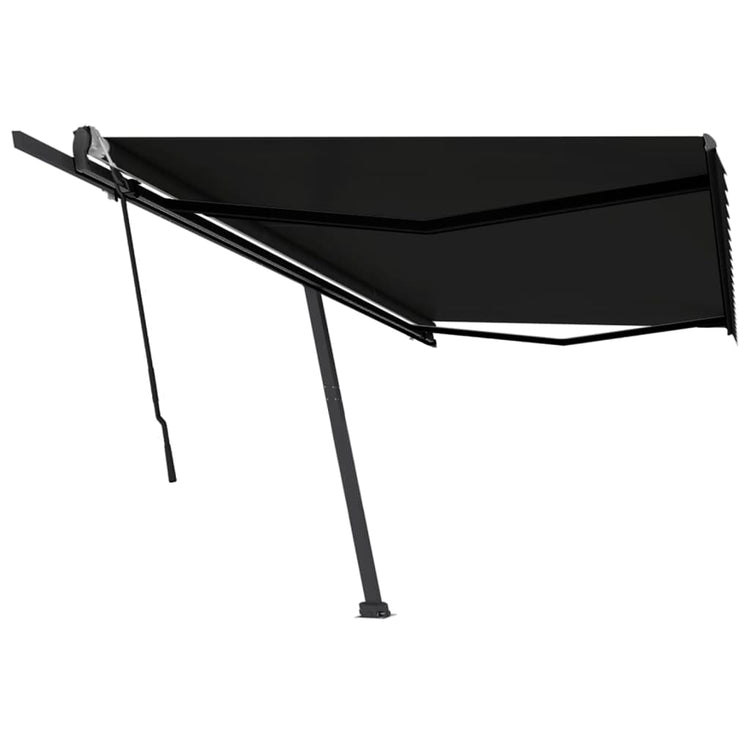 Vidaxl luifel distanziert manuell erstreckt sich 500 x 300 cm Anthrazit