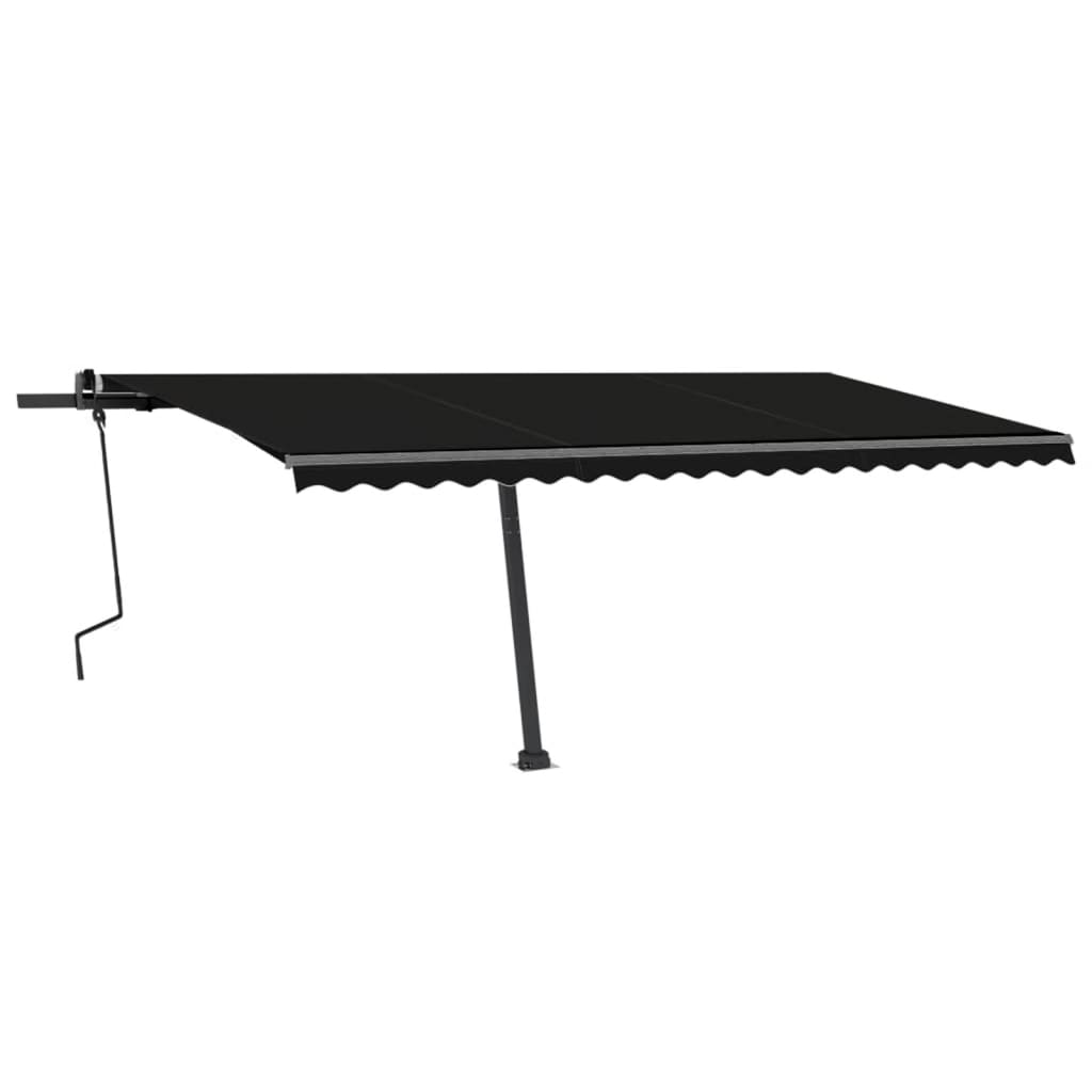Vidaxl luifel distanziert manuell erstreckt sich 500 x 300 cm Anthrazit