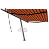 Vidaxl luifel distanziert manuell erstreckt sich 500 x 300 cm orange Braun