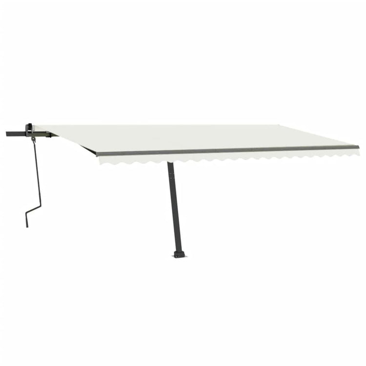 Vidaxl luifel manuell ausziehbar mit LED 500x300 cm cremefarben