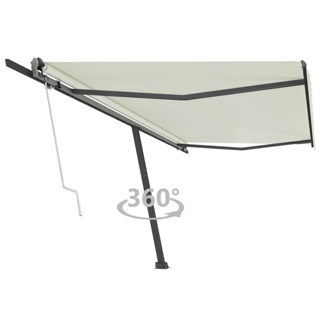 Vidaxl luifel kostenlos -ausstehende automatische 500x300 cm creme -gelenkt