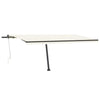 Vidaxl Luifel Automatik mit LED- und Windsensor 500x300 cm Creme Farbe