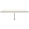 Vidaxl Luifel Automatik mit LED- und Windsensor 500x300 cm Creme Farbe
