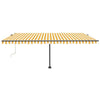 Vidaxl Luifel Automatik mit LED- und Windsensor 500x300 cm gelb und weiß