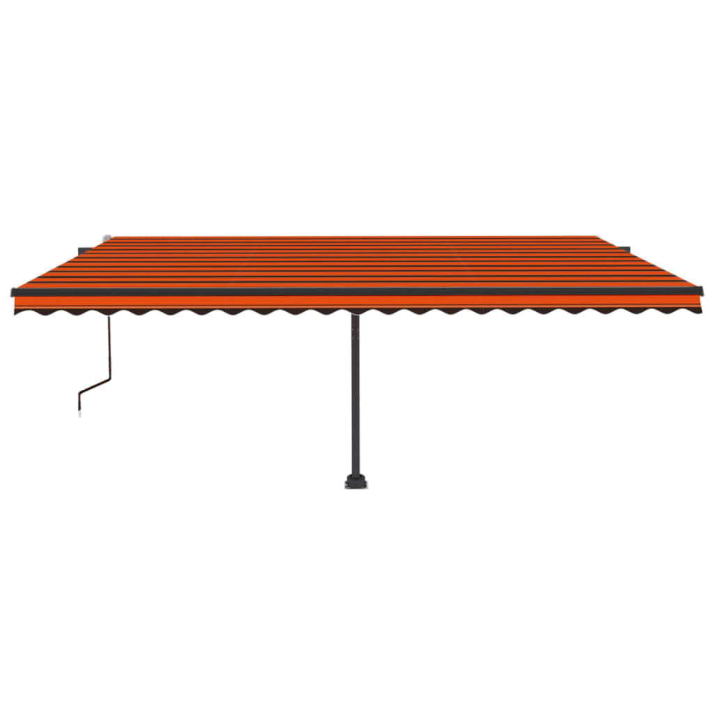 Vidaxl Luifel Automatik mit LED -Windsensor 500x300 cm Orange Braun